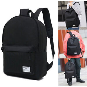 Men Women Backpack Bookbag School Travel Laptop Rucksack Zipper Bag 15.7''