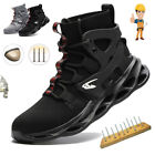 Mens Safety Boots Steel Toe Work High Boots Anti-Drop Indestructible Shoes 11