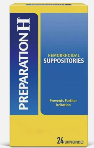 PREPARATION H Hemorrhoidal Suppositories Adult 24ct EXP: 09/2025