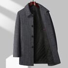 Men's Wool Trench Coat Winter Business Casual Thickening Warm Wool Business Coat
