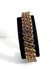 Vintage Prong Purple Rhinestone Stretch Expandable Bracelet