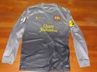 NIKE DRI-FIT FC BARCELONA LONG SLEEVE SOCCER JERSEY MENS LARGE EXCELLENT