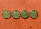 4 (1) 1963 (1)-1967 (1)-1968 & (1) 1987 REPUBLIQUE  FRANCAISE 10 CENTIMES COINS