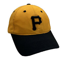 Pittsburgh Pirates Hat Cap Men's Strap Back Black Yellow MLB Baseball OC Sports