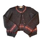 VINTAGE FADED GLORY CROP SWEATER BUTTON UP SIZE SMALL | P1