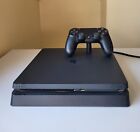 Sony PlayStation 4 Slim, Console - Jet Black ps4 with controller, power supply