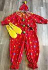 Vintage Rubies Professional Clown Red Costume Adult Plastic Shoes Hat Horn READ