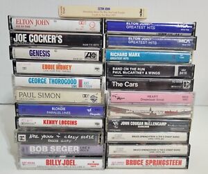 New ListingLot Of 23 Vintage 70's/80’s Cassette Tapes Rock Elton John, Springsteen ++