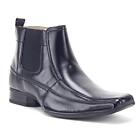 Men's 87742 Ankle High Zipper Classic Square Toe Chelsea Dress Boots