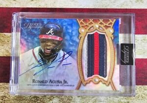 2022 Topps Dynasty Ronald Acuna Jr. Auto Game Used Patch # 4/10Braves