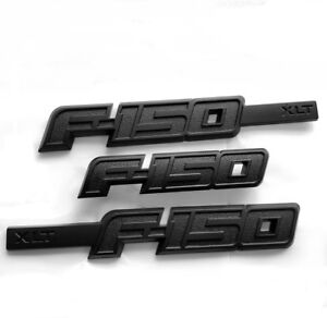 3x OEM Black F-150 Badge Fender Emblems F 3D for fits F150 XLT Matte 9L3Z16720CB