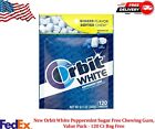 New Orbit White Peppermint Sugar Free Chewing Gum, Value Pack - 120 Ct Bag Free