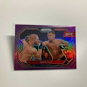 Nate Diaz Conor McGregor 2021 Panini Prizm UFC Purple Refractor Card 60/149 #115