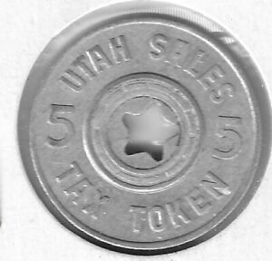 STATE OF UTAH Sales Tax Token, 5 Mill/Mil (1/2¢) METAL Partial Cent Coin