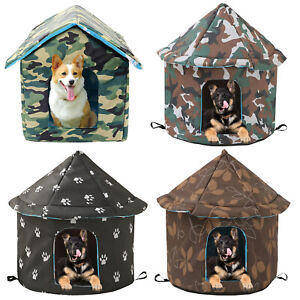 Outdoor Pet Cat Small Dog House Warm Pet Shelter Tent Soft Slepping Kennel Nest