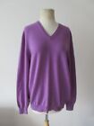 BRUNELLO CUCINELLI lavender purple 100% cashmere v-neck sweater 52