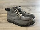 Sorel Madson Moc Toe Waterproof Winter Boots Gray Leather NM2788-052 Mens Sz 13