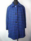Woman Within  Winter Coat Buttons Front Size 18W Black Blue, Polyester ,64%Wool