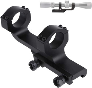 WOLFMTN Slim Profile Dual Ring Offset Cantilever Picatinny Scope Mount 1 Inch Di