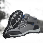 Men's Winter Warm Waterproof Snow Work Boots Hiking Outdoor Faux Leather Shoes