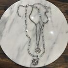Cabi Triumph Coin Necklace 2 Piece Silver Rare  Aries Zodiac Both Have Extenders