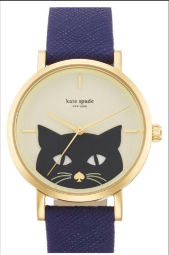 Kate Spade New York Peeking Cat Face Watch Rare! EUC Collector WATCH!