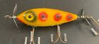 New ListingVintage South Bend Surf Oreno Wood Fishing Lure Yellow w/ red Spots LOT 4-209