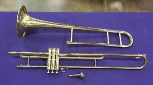 Vintage York Brass Valve Trombone with Case & Mouthpiece - 8