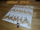 FLAMES  Airbrush Stencil Motorcycle FLAMES 3 Pack each one is 11