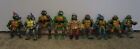 Vintage 1992 Mixed Lot Of 9 TMNT Action Figures Playmate Toys
