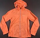 Columbia Hooded Windbreaker Rain Jacket Women’s Size Small Peach/Orange