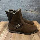 NWOT LL Bean Women's Sz 9 1/2 Wide Tek 2.5 Brown Leather Suede Ankle Boots