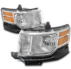 For 09 10 11 12 Ford Flex SE SEL Replacement Headlight Headlamp Chrome LH+RH Set (For: 2009 Ford Flex SEL 3.5L)