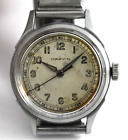 Vintage Minerva Watch w/Marvin Military Style Dial Mechanic 17J Watch lot.qz