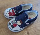 Vans x Peanuts Snoopy Christmas Blue Slip On Trainers Shoes Infant Baby UK 4.5