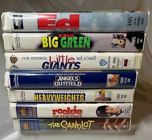 New ListingWalt Disney 7 Clamshell VHS Lot Heavyweights Little Giants Ed Sandlot Big Green+