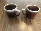 New ListingMcCoy USA Pottery Coffee Mugs Cups Drip Glaze Vintage Set of 2 Ceramic MCM