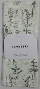 New, 18” x 30” Green GEOMETRY Boreal Forest Kitchen Tea Towel