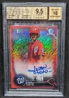 2016 Bowman Chrome Rookie JUAN SOTO Red Shimmer Refractor AUTO RC 10/10 BGS 9.5