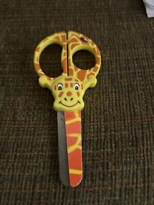 Two Giraffe Safety Plastic Scissors For Children Kids School Art Crafts Tools