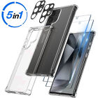 For Samsung Galaxy S24 Ultra S24 Clear Shockproof Case+2*Screen+2*Lens Protector
