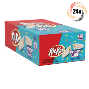 Full Box 24x Packs Kit Kat Birthday Cake White Chocolate Bars | King Size 3oz