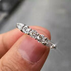 925 Silver Plated Ring Women Fashion Cubic Zircon Party Jewelry Sz 6-10