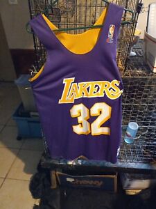 Vtg Champion Magic Johnson Los Angeles Lakers Nba Jersey Mens L purple (PREOWN)