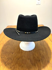 Bradford by Resistol Western Black Cowboy Hat XX Premium Wool Size 7 1/4