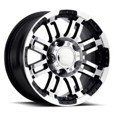 15x7.5 Vision Off-Road 375 Warrior Black Machined Wheels 5x5.5 (-12mm) Set of 4