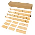 Bamboo Drawer Dividers with Inserts and Labels Adjustable Kitchen Drawer Divider