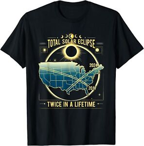 Total Solar Eclipse Twice in a Lifetime 2024 Tee Gift T-Shirt S-3XL