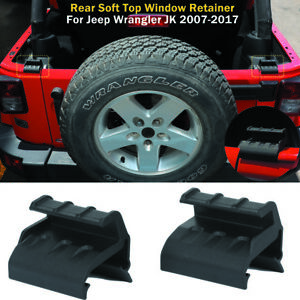 For 07-18 Jeep Wrangler JK JKU Soft Top Rear Window Retaining Clips Accessories (For: Jeep)