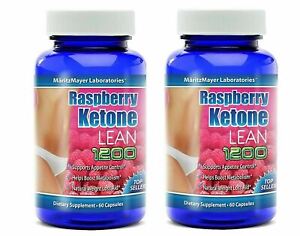 2 Bottles Raspberry Ketone Lean 1200mg Advanced Fat Weight Loss Aid Supplement